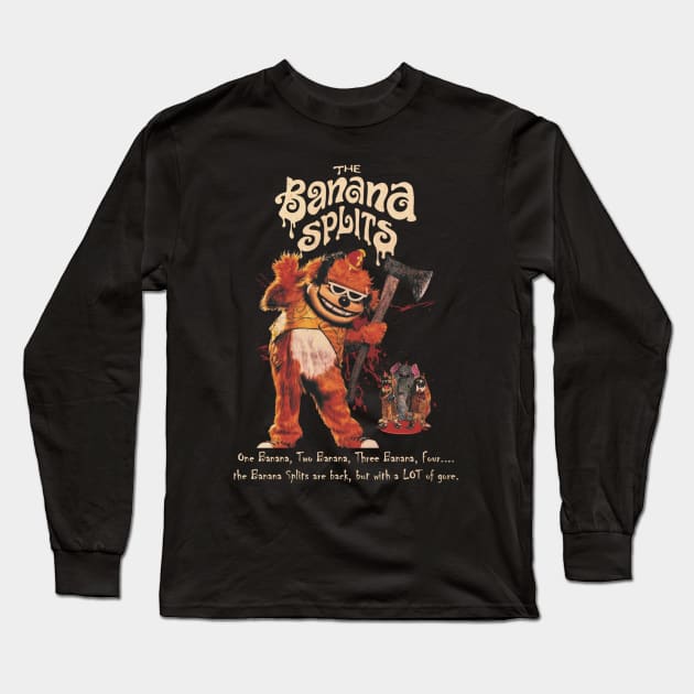 Banana Splits Horror Parody Original Aesthetic Tribute 〶 Long Sleeve T-Shirt by Terahertz'Cloth